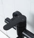 Black Wall Mounted Kitchen & Bathroom Tap, Stainless Steel Single Lever Basin Faucet with Swivel Spout, 26 × 11 CM Wall Mount Water Tap