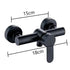 Wall Mounted Shower Mixer Tap, Single Lever Control Bathroom Shower System, Durable Metal Finish, Easy to Use, Black