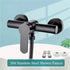 Wall Mounted Shower Mixer Tap, Single Lever Control Bathroom Shower System, Durable Metal Finish, Easy to Use, Black