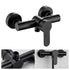 Wall Mounted Shower Mixer Tap, Single Lever Control Bathroom Shower System, Durable Metal Finish, Easy to Use, Black