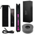 Black Red Wireless Hair Straightener Curler 2 in 1, Portable Rechargeable Hair Styling Iron with Temperature Control