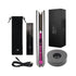 Grey Red Wireless Hair Straightener Curler 2 in 1, Portable Rechargeable Hair Styling Iron with Temperature Control