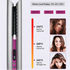Grey Red Wireless Hair Straightener Curler 2 in 1, Portable Rechargeable Hair Styling Iron with Temperature Control