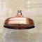 8 Inch Solid Copper Rain Shower Head, Antique Copper Round Rainfall Shower Head, Adjustable Angle Fixed Mount Large Overhead Rain Shower Compatible with Standard Shower Arm for Bathroom Renovation
