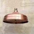8 Inch Solid Copper Rain Shower Head, Antique Copper Round Rainfall Shower Head, Adjustable Angle Fixed Mount Large Overhead Rain Shower Compatible with Standard Shower Arm for Bathroom Renovation
