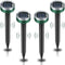 Solar Ultrasonic Mole Repeller 4 Pack, IP65 Waterproof Sonic Mole Vole Gopher Deterrent, Solar Powered Ground Stake Rodent Repellent for Yard Garden Lawn Outdoor Pest Control