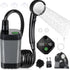 Portable Camping Shower, 6000mAh Rechargeable Shower Pump with Smart LED Temperature Display, 4 Spray Modes IPX7 Waterproof Outdoor Shower for Hiking, Travel, Car Washing & Pet Bathing, Grey