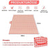 Waterproof Picnic Mat with Carry Handle, 100x150cm, Pink Gingham for Camping Beach Park Outdoor Activities