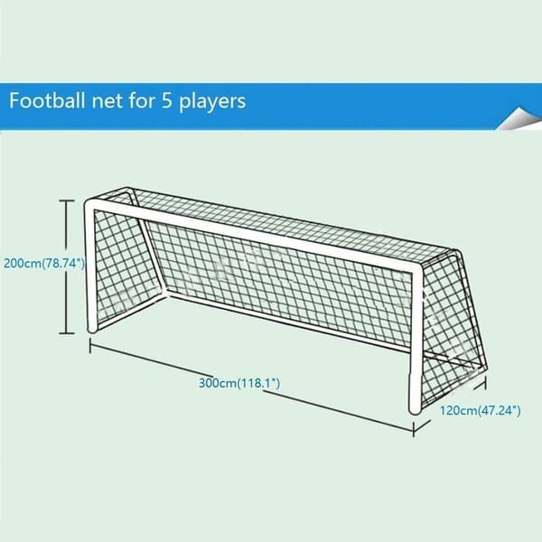 Soccer Goal Net 3m x 2m, Replacement Football Net for Training & Match, Heavy‑Duty Polypropylene Soccer Net