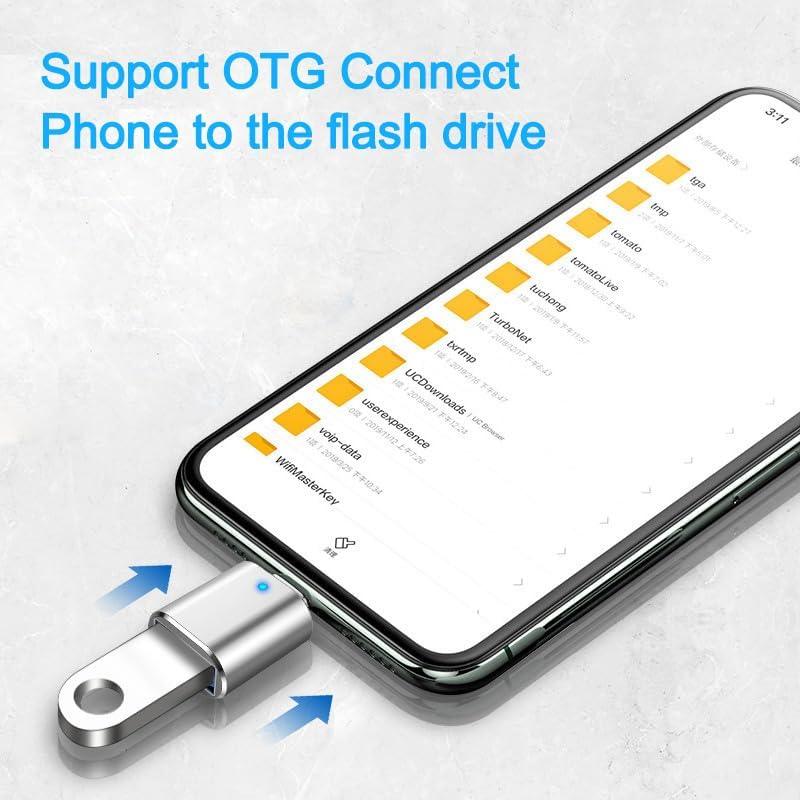 USB Hub 3.0, USB Splitter1 in 4 Out, USB Extender USB Adapter Multiple Port, 4Pcs USB to USBC-C Adapter, USB C to USB Adapter, USB A to USB C Adapter Type C OTG Adapter (4Pcs Adapter)