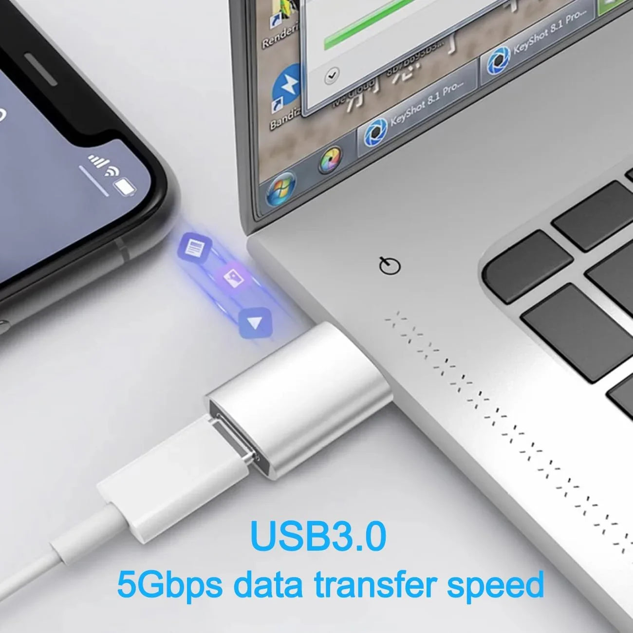 USB Hub 3.0, USB Splitter1 in 4 Out, USB Extender USB Adapter Multiple Port, 4Pcs USB to USBC-C Adapter, USB C to USB Adapter, USB A to USB C Adapter Type C OTG Adapter (4Pcs Adapter)