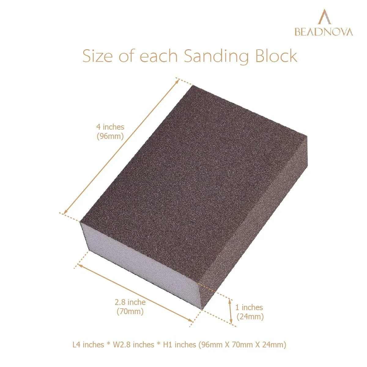 Sanding Sponge Sand Block Coarse/Medium/Fine/Superfine Assorted Dry Wet Sanding Blocks for Wood Wall Home (Pack of 4, 4 Grit)