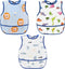 Waterproof Baby Bibs for Eating, Mess Proof Toddler Feeding Bibs for Girls Boys ﻿