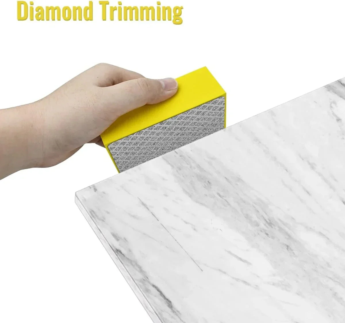 1 Pcs Diamond Hand Pad Sanding Block Sharp Glass Grinding Polishing Pad Sanding Block Foam Backing Hand-Held Sanding Block for Sanding Polishing Marble Tile Ceramics (60#)