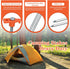 10 Pack 10in Heavy Duty Tent Stakes and Hammer Set, with Storage Pouch, for Outdoor Camping Tent, Tarp, Canopy, Picnic, Shade