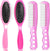 4 Pieces Doll Hair Brush Plastic Pink Wig Accessories for 18 Inch Dolls and Other Hair Care Accessories, 2 Style