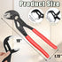 Adjustable Water Pump Pliers 10" Groove Joint Pliers V-Jaw Quick Adjust Tongue and Groove Pliers with Push-Lock and Cushion Grip Ideal for Tight Spaces Plumbing Cars and Home Repair (10 inch)