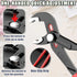 Adjustable Water Pump Pliers 10" Groove Joint Pliers V-Jaw Quick Adjust Tongue and Groove Pliers with Push-Lock and Cushion Grip Ideal for Tight Spaces Plumbing Cars and Home Repair (10 inch)