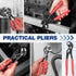 Adjustable Water Pump Pliers 10" Groove Joint Pliers V-Jaw Quick Adjust Tongue and Groove Pliers with Push-Lock and Cushion Grip Ideal for Tight Spaces Plumbing Cars and Home Repair (10 inch)