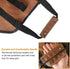 Firewood Carrier, 38in x 18in 16oz Waxed Canvas Log Carrier for Firewood, Wood Carrying Bag with Handles Securing Straps for Indoors Camping Trip, Gifts for Men Dad Husband (Brown)