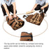 Firewood Carrier, 38in x 18in 16oz Waxed Canvas Log Carrier for Firewood, Wood Carrying Bag with Handles Securing Straps for Indoors Camping Trip, Gifts for Men Dad Husband (Brown)