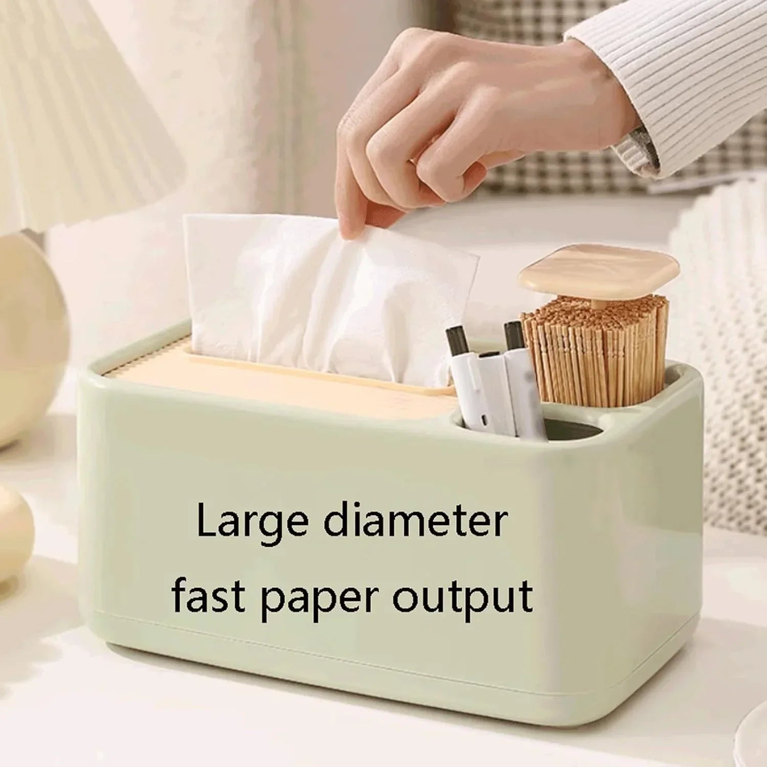 2 Pack Desk Organizer with Compartments for Pens and Toothpicks - Office Supply Storage Solution