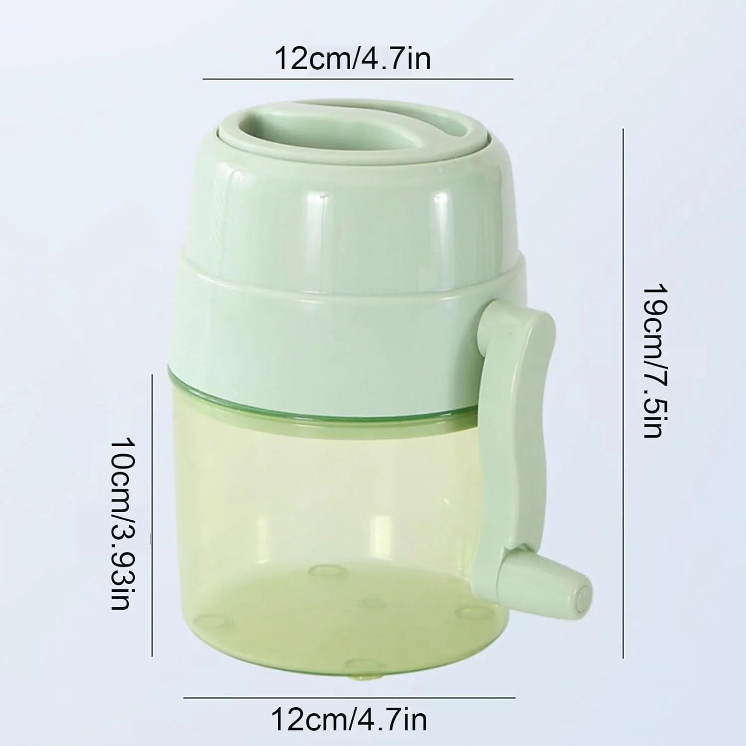 1 Piece Green Manual Multifunctional Slushy Machine Ice Crusher Portable Snow Cone Maker Household Small Ice Breaker for Cafes Restaurants Ice Cream Shops