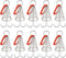 10 Pack Tent Pegs Aluminium Alloy Visgraat Shaped Windproof Octopus Tenthorns with Spring Clips Portable Rope Anchors for Camping Tents