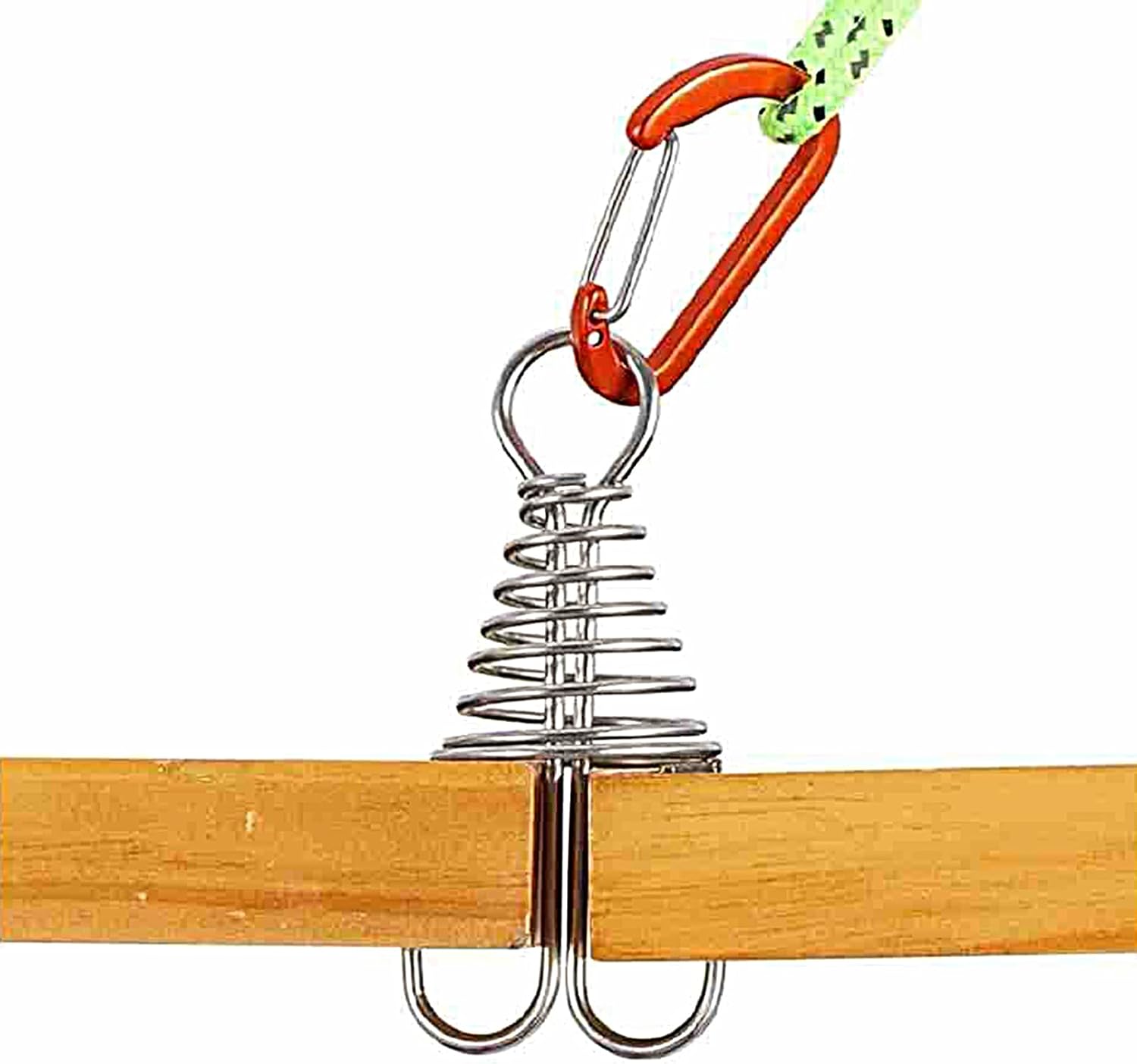 10 Pack Tent Pegs Aluminium Alloy Visgraat Shaped Windproof Octopus Tenthorns with Spring Clips Portable Rope Anchors for Camping Tents