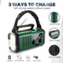 10000mAh Solar Powered Emergency Radio & Power Bank All-in-1 Survival Device with Hand Crank NOAA Alert Powerful Flashlight for Outdoor Camping and Emergency Use