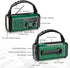 10000mAh Solar Powered Emergency Radio & Power Bank All-in-1 Survival Device with Hand Crank NOAA Alert Powerful Flashlight for Outdoor Camping and Emergency Use