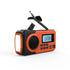 Emergency Radio Solar Hand Crank Portable Rechargeable Battery Powered Orange