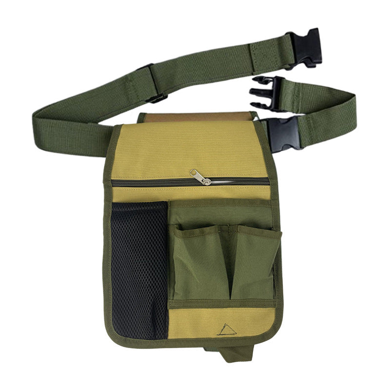 Garden Tool Belt - 1 Piece - Green - Multiple Pockets - Ideal for Outdoor Use
