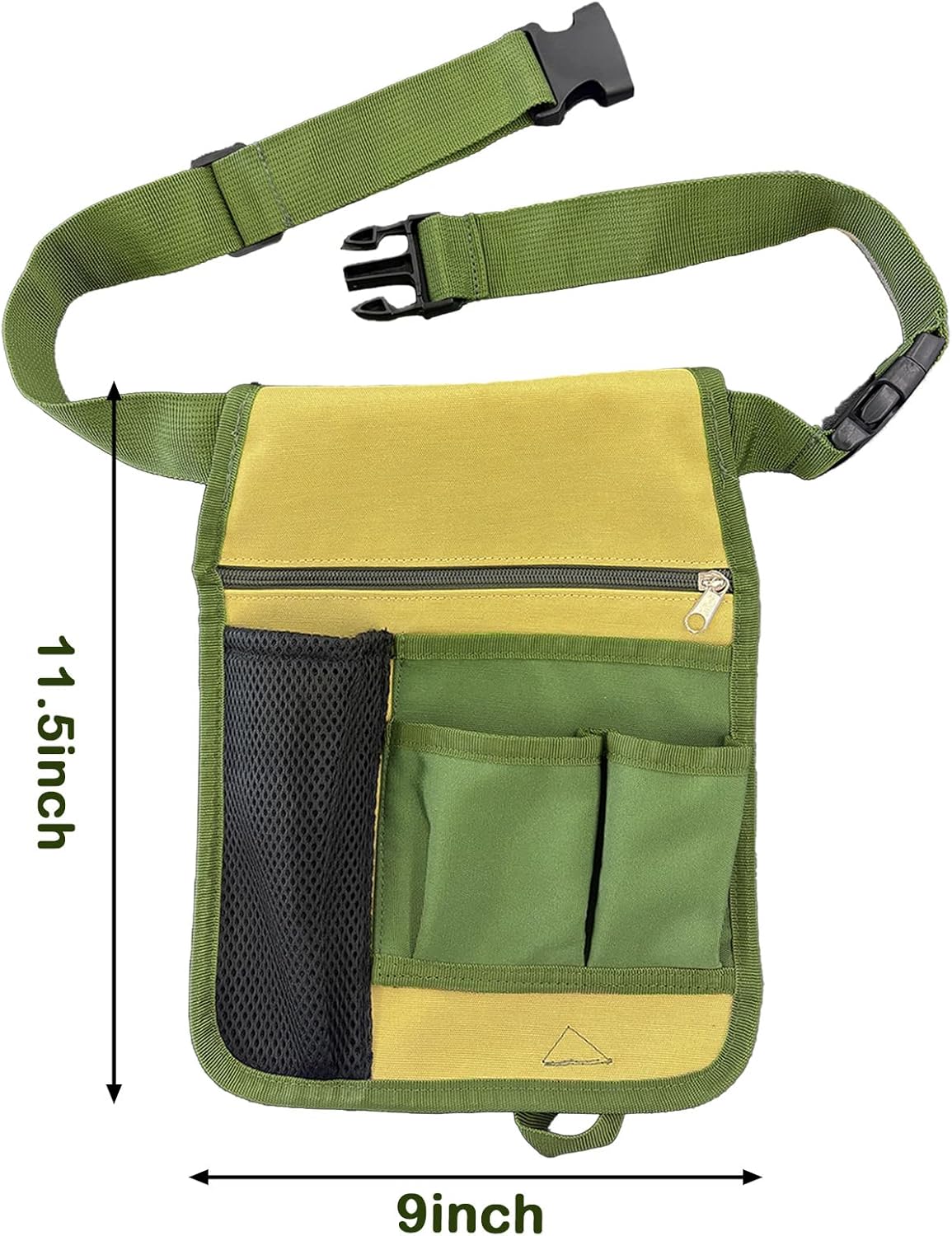 Garden Tool Belt - 1 Piece - Green - Multiple Pockets - Ideal for Outdoor Use