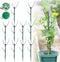 10 Pack Stackable Plant Support Stakes for Monstera - Includes 20m Binding Wire & Velcro - Climbing Plant Support Green