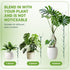 10 Pack Stackable Plant Support Stakes for Monstera - Includes 20m Binding Wire & Velcro - Climbing Plant Support Green