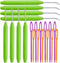 20 Piece Crochet Hook Set with Rubber Handles and Stitch Markers Ergonomic Knitting Tools for Blankets Scarves Gloves