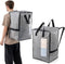 2 Pack Gray Moving Bags w/Adjustable Backpack Straps, Moving Supplies, Moving Boxes Alternative, Heavy Duty Storage Totes for College Packing, Camping Backpack for Travel, Dorm, Laundry