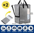 2 Pack Gray Moving Bags w/Adjustable Backpack Straps, Moving Supplies, Moving Boxes Alternative, Heavy Duty Storage Totes for College Packing, Camping Backpack for Travel, Dorm, Laundry