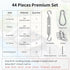 Sun Shade Sail Hardware Kit 6 Inch for Rectangle & Triangle Shade Sail Install, Stainless Steel Shade Sail Fixing Accessories for Outdoor Patio Canopy Garden, Heavy Duty Awning Attachment Set (44 Pcs)