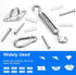 Sun Shade Sail Hardware Kit 6 Inch for Rectangle & Triangle Shade Sail Install, Stainless Steel Shade Sail Fixing Accessories for Outdoor Patio Canopy Garden, Heavy Duty Awning Attachment Set (44 Pcs)