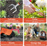 Garden Tools Set, 8 Piece Gardening Tools Set with Non Slip Ergonomic Handle, Heavy Duty Garden Tool Set with Storage Bag, Gardening Kit for Women, Garden Hand Tools Gift for Women and Men, Orange