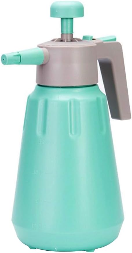 Garden Pump Sprayer, 68 oz/0.5 Gallon Hand Held Pressure Sprayer with Safety Valve ＆ Adjtable Nozzle, Large Capacity Bottle Water Weed Flower Plant Lawn Home Washing Spray 2L (Turquoise)