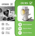 Rotary Cheese Grater Hand Crank - Cheese Shredder with 5 Blades & Storage Room, Easy to Clean, Stable Suction, Labor-Saving Handle, Rotary Grater Slicer for Fruit, Vegetables, Nuts, Chocolate