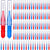 100 Pcs Braces Dental Brush Flosser for Cleaner Interdental Brush Toothpick Tooth Flossing Head Oral Dental Toothpick Cleaners Cleaning Tool(Red and Blue)