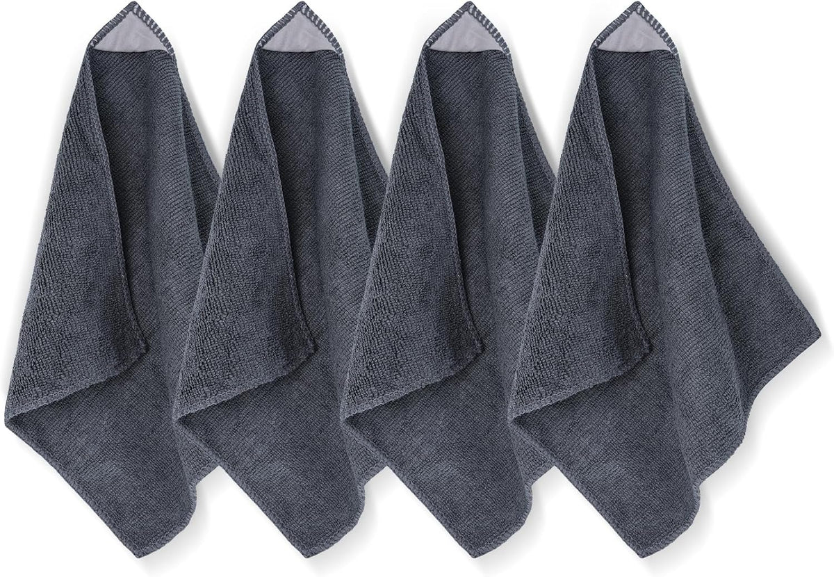 4 Pack Magnetic Microfiber Cleaning Cloth, Dry Erase Erasers Cleaner for Whiteboards, Blackboards, Chalkboards, Glassboards, Home, Office, School, Gray, 10'' x 9.25''