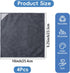4 Pack Magnetic Microfiber Cleaning Cloth, Dry Erase Erasers Cleaner for Whiteboards, Blackboards, Chalkboards, Glassboards, Home, Office, School, Gray, 10'' x 9.25''