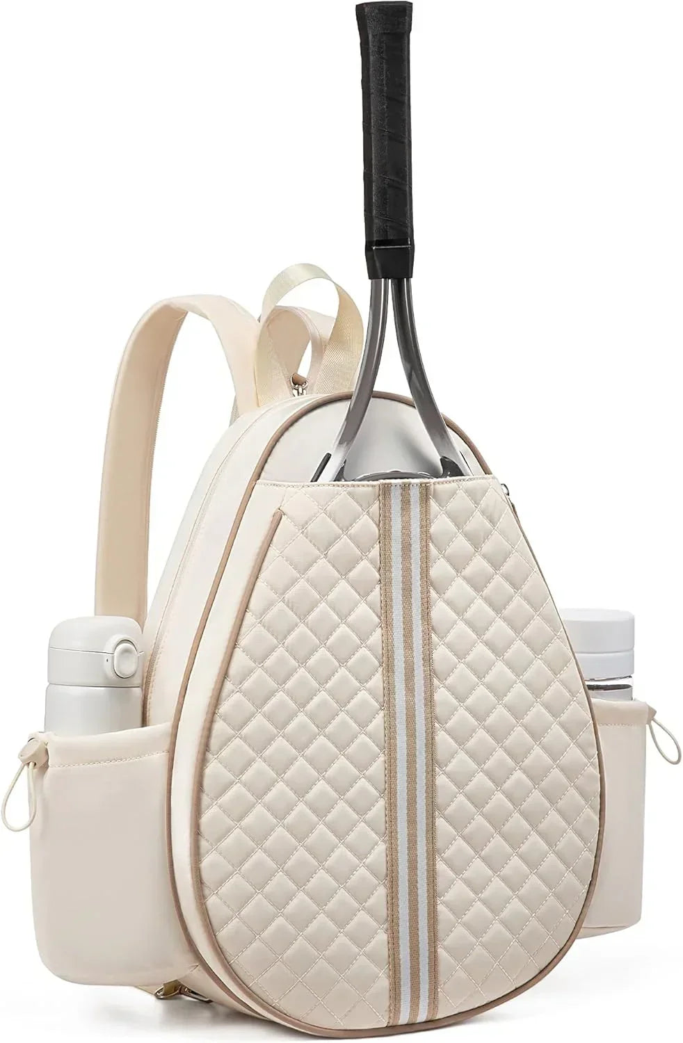 Tennis Bag, Quilted Tennis Sling Crossbody Backpack, Water Resistant Tennis Racket Bags for Women Men, Suitable for Pickleball Tennis Badminton