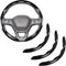 Carbon Fiber Steering Wheel Covers 3 Piece Clip on Steering Wheel Cover (Black)