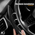 Carbon Fiber Steering Wheel Covers 3 Piece Clip on Steering Wheel Cover (Black)